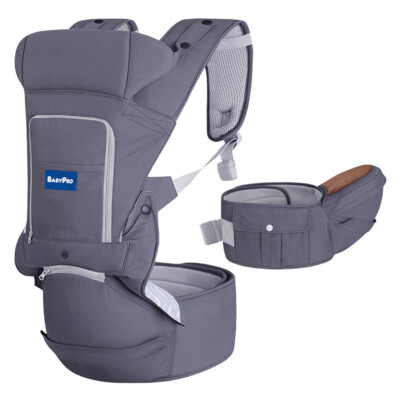 Baby Carrier with Hip Seat, Ergonomic Positions Front and Backpack 6 Positions