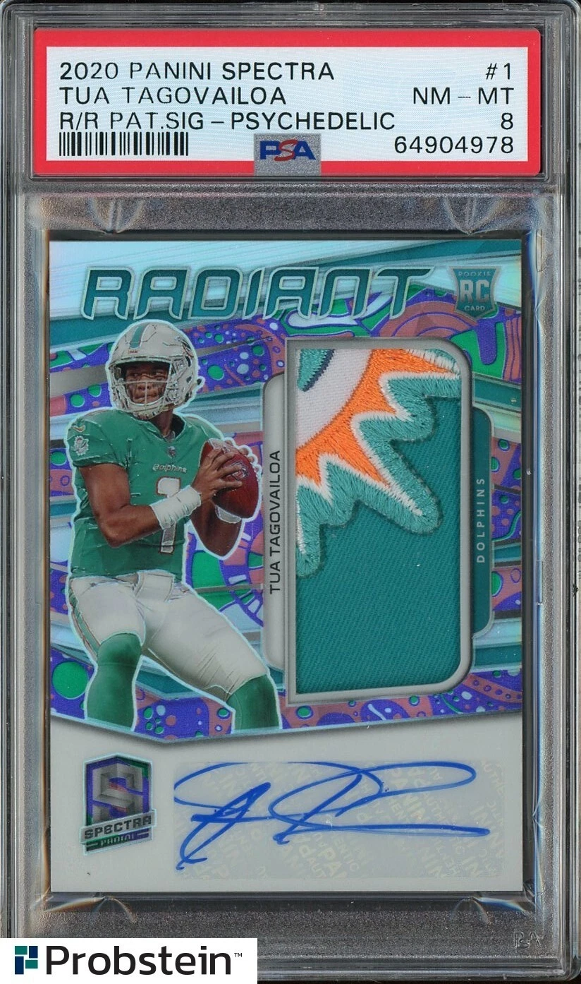Tua Tagovailoa Panini Spectra Radiant Rookie Patch Signatures #1 Psychedelic