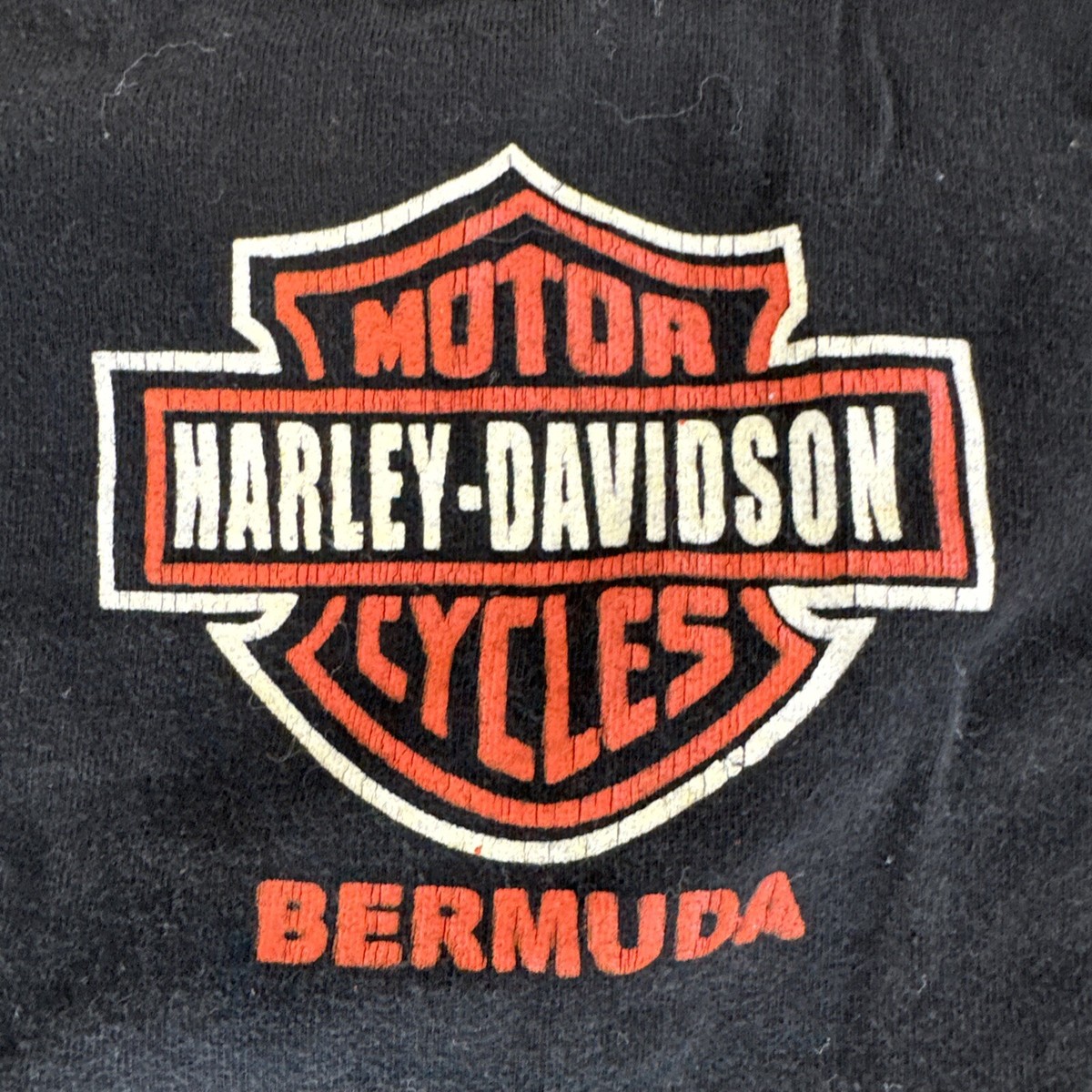 HARLEY DAVIDSON Bermuda black orange T Shirt Large size | eBay