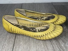 Sam Edelman Women's Ianna Yellow Twisted Ballet Flat Size 6 M