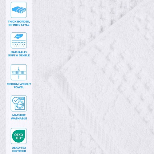 Playa Zero Twist Cotton Solid Waffle Textured Bathroom Bath Sheets, Set of 2 - Picture 49 of 55