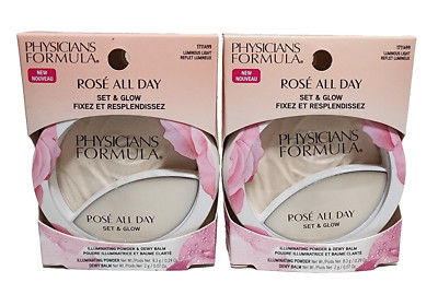 2Pk Physicians Formula 1711499 Rosé All Day Set & Glow Powder Luminous Light