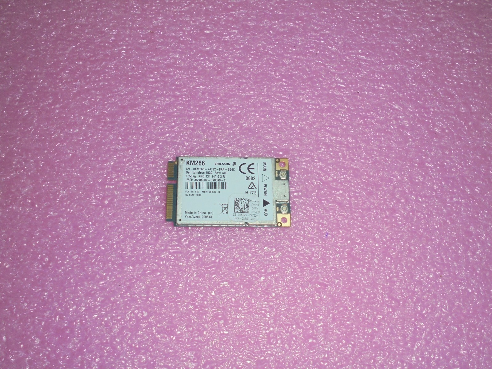 Ericsson Dell 5530 PCIE WWAN WAN Card KM266 Mobile Broadband card 3G