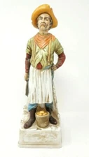 14" Lionstone Whisky Belly Robber Bitteroot Porcelain Decanter 1969
