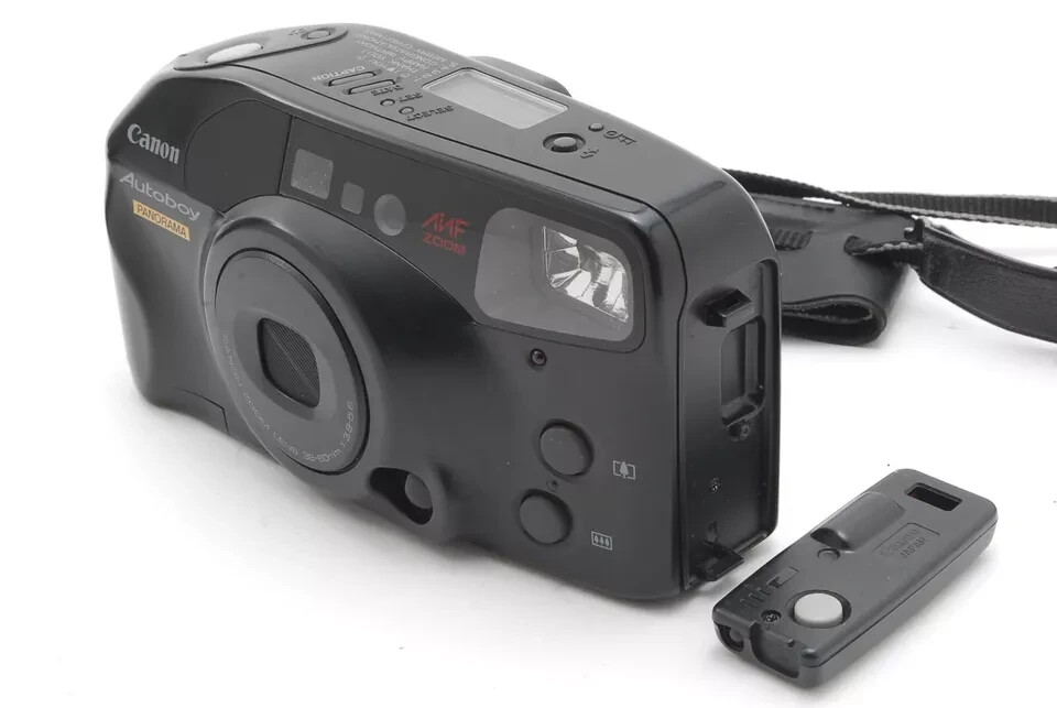 フィルムカメラ Canon Autoboy AiAF ZOOM F0703-26ID p MINT w/Case】Canon Autoboy AiAF Zoom panorama Point & Shoot