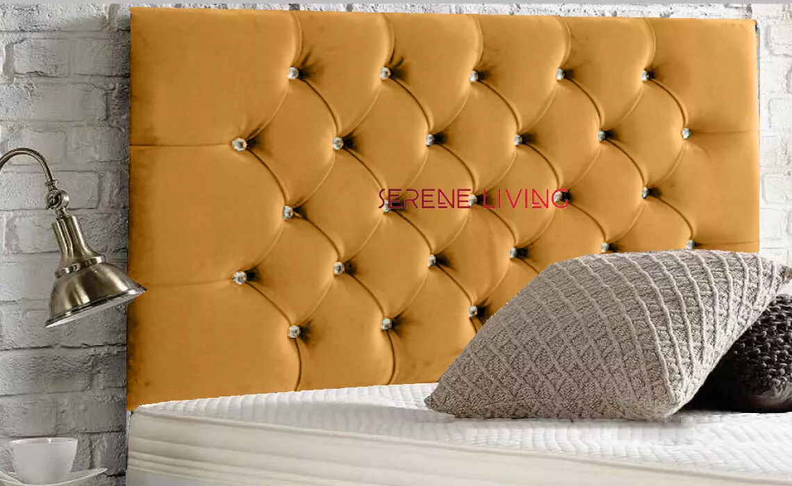 Velvet king bed head deals