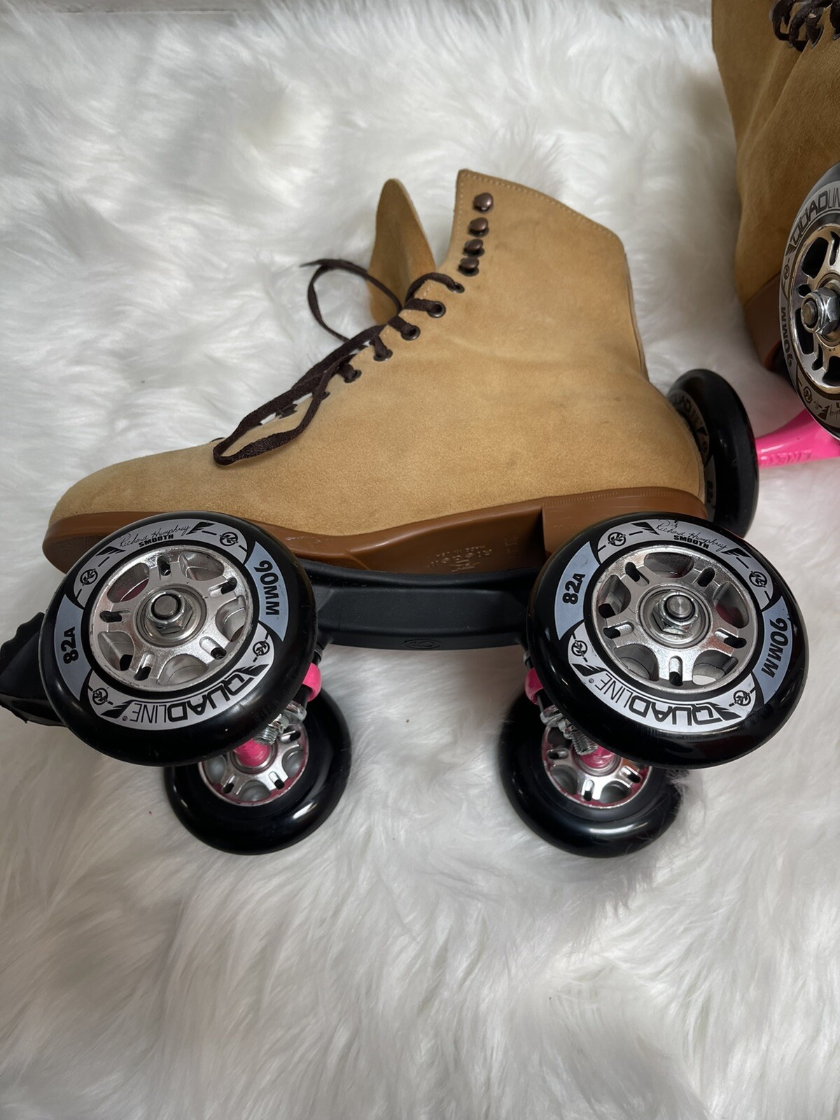 Riedell RICHARD HUMPHREY QUADLINE 90 mm Tan suede SKATES Top Of The