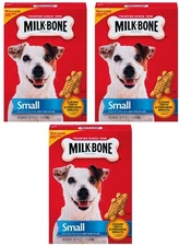 (3) boxes 7910090202 24oz Small MILK-BONE MILK BONE DOG BISCUIT TREATS SNACK 