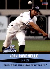 2015 West Michigan Whitecaps Choice #19 Adam Ravenelle Boston Massachusetts Card