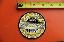 Dr Zog's SEX WAX Yellow Surfboard SURF WAX 80's Vintage Surfing STICKER