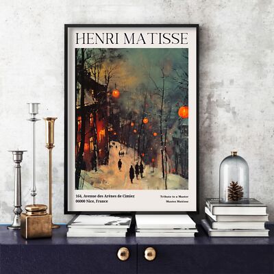 Henri Matisse Druck, Henri Matisse Ausstellungsposter, buntes Wandbild (12c)