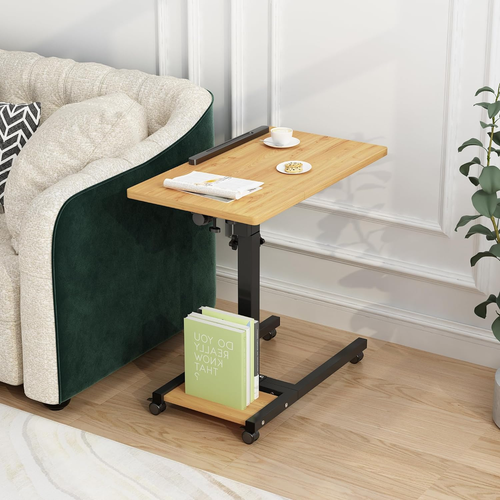 Mobile Height Adjustable Laptop Desk with Mouse Pad, Portable Laptop Desk Rollin - Picture 6 of 7
