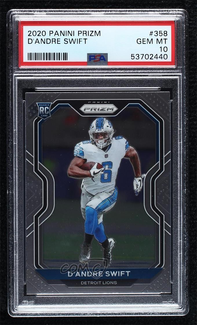 2020 Panini Prizm Rookie D'Andre Swift #358 PSA 10 GEM MT Rookie RC g6p