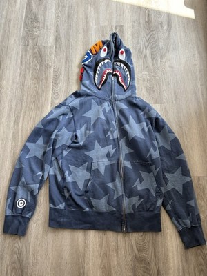 BAPE x Marvel Captain America Shark Full Zip Hoodie in Größe L.