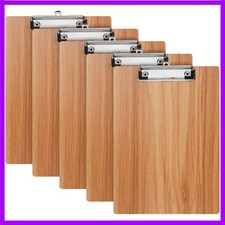 Clipboards,5 Pack Wooden Clipboard Hardboard,A4 Letter Size