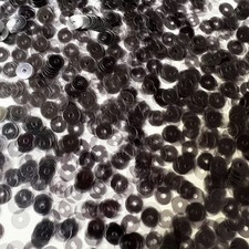 6mm Flat Sequins Gray Smoke Transparent Glossy See-Thru Made in USA