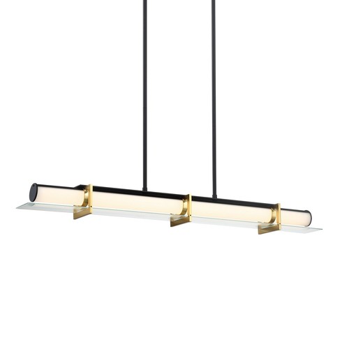 George Kovacs P1516-707-L Midnight Gold LED Light Island - Sand Coal and Gold