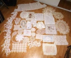 Special Empty Attic Lot LACE EMBROIDERY CROCHET DOILIES Vintage