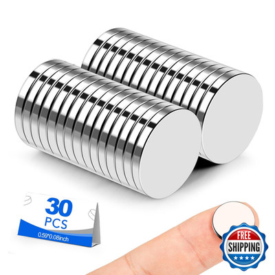 Best Choice Magnets Small Magnets 30 Pack Refrigerator Magnet 15X2Mm Rare Earth