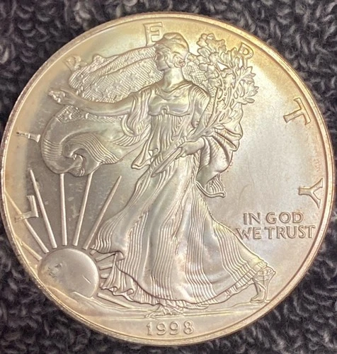 1998 American Silver Eagle 1 oz .999 Fine Silver Coin Uncirculated Gem