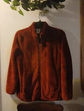 Avalanche Outdoor Supply Company Shirt Size Large Fuzzy Warm Red Long Sleeve Zip