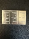 Set of 3 Connected .999 Fine Silver 10 Gram Bars - Valcambi Suisse - 30 G Silver