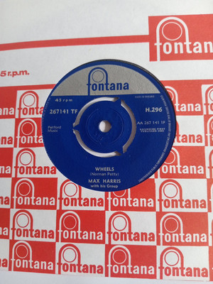 Max Harris with His Group - Wheels (Fontana H 296) EX Vinyl Record 7''