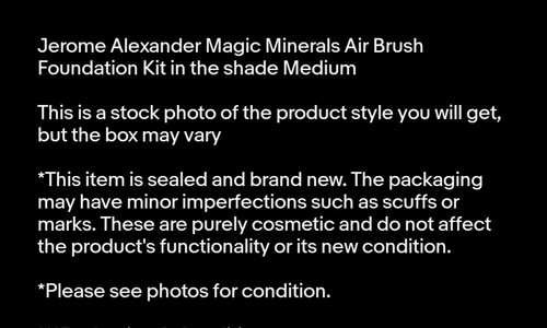 Jerome Alexander Magic Minerals AirBrush Foundation Kabuki Brush Spray Medium - Picture 17 of 17