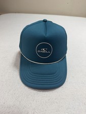 O'Neill Teal Blue Trucker Snapback Hat Rope Brim Circle Logo OSFA Surf