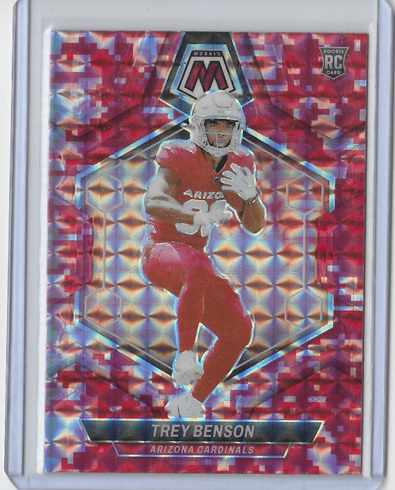 2024 Panini Mosaic - Rookies Trey Benson #360 Red Camo Mosaic Prizm (RC)