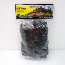 Woodland Scenics TR1566 Pine Trees 12 Pack Railroad Diorama New Sealed