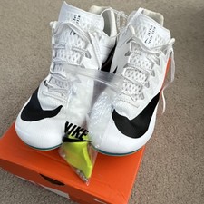 Nike Zoom JA Fly 4 Track  Field Sprint Spikes White/Black FZ9663-102 size 10