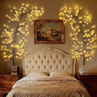 Lichterkette Willow Vine Deko Wohnzimmer: Weidenrebe Baum Lichter 144 LED