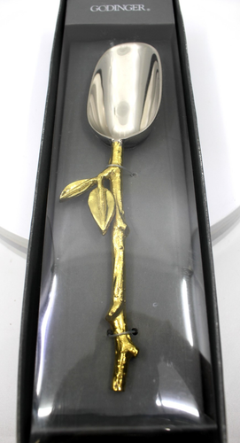 Godinger Leaf Design Ice Scoop 2 Tone 8.25"in #9480 - 第 3/7 張圖片