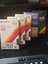 L-750 Beta Sony, Scotch Betamax L-750 Blank Tapes Lot of 5 Factory Sealed