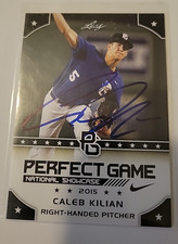 Caleb Kilian Signed 2015 Leaf Perfect Game Baseball Card Chicago Cubs #42