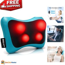 Shiatsu Back Massager with Heat   Ergonomic 3D Kneading Relief for Home and T...