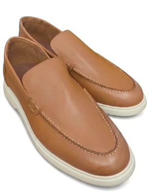 Mocassins en cuir véritable El Torero Tan cuir à enfiler homme cuir - Photo 1/4