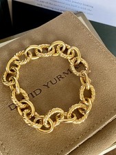DAVID YURMAN Oval Link Chain Cable Bracelet 18K Gold 7.5-Inch