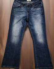 BKE Womens Payton 31W 29.5L Blue Denim Mid Rise Bootcut Universal Whisker Rodeo