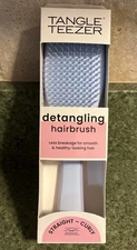 Tangle Teezer Detangling Hairbrush For Wet & Dry Hair Blue Straight & Curly
