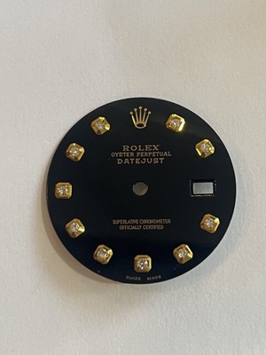 Rolex 34 mm Datejust Black Diamond Dial.