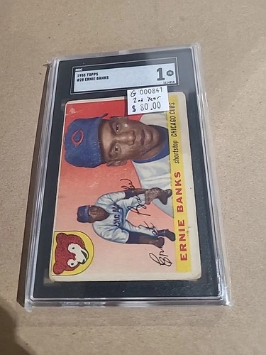 1955 Topps Ernie Banks #28 2nd Year SGC 1 PR G000841