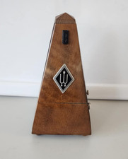 Vintage Rar Wittner Metronome Wind Up Wood Finish Made Germany Tested Working