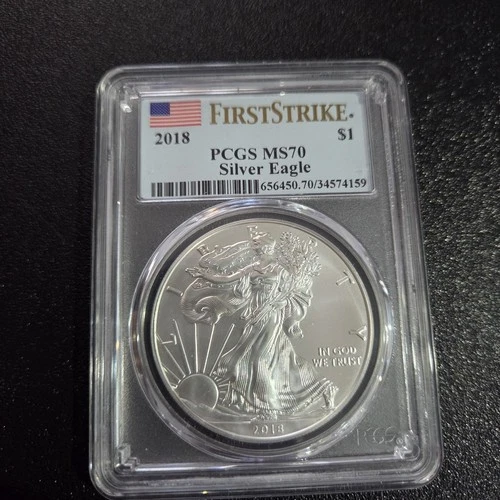FIRST STRIKE 2018 PCGS MS70 SILVER EAGLE
