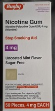 4 MG Mint Flavored Nicotine Gum 50 Peices Stop Smoking Aid