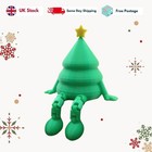 Articulated Christmas Tree with Star – Adjustable Mini Plastic Holiday Decor