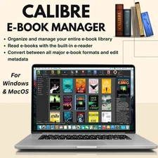 Calibre E-Book Manager & E-Reader Software for Windows & MacOS on USB or DVD
