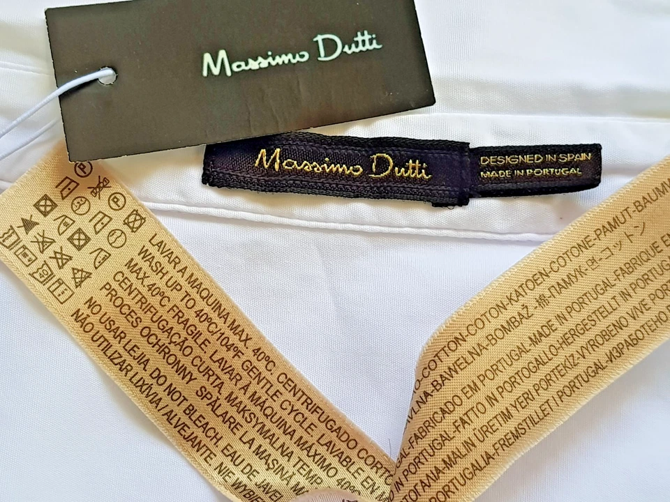 CAMISA DE NOCHE MASSIMO DUTTI Mujer Blanca L/S Formal - M - PVP £119 Foto 3 de 4