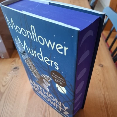 The Moonflower Murders by Anthony Horrowitz: SIGNED 1/1: Blue Sprayed edges - Image 1 of 4